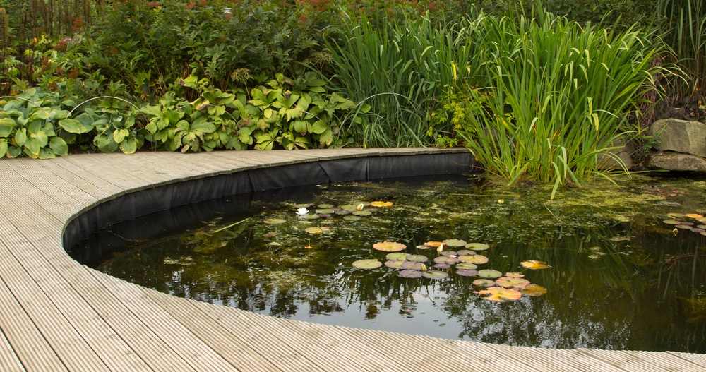 Bouwtekening voor het aanleggen van een vijver in de tuin